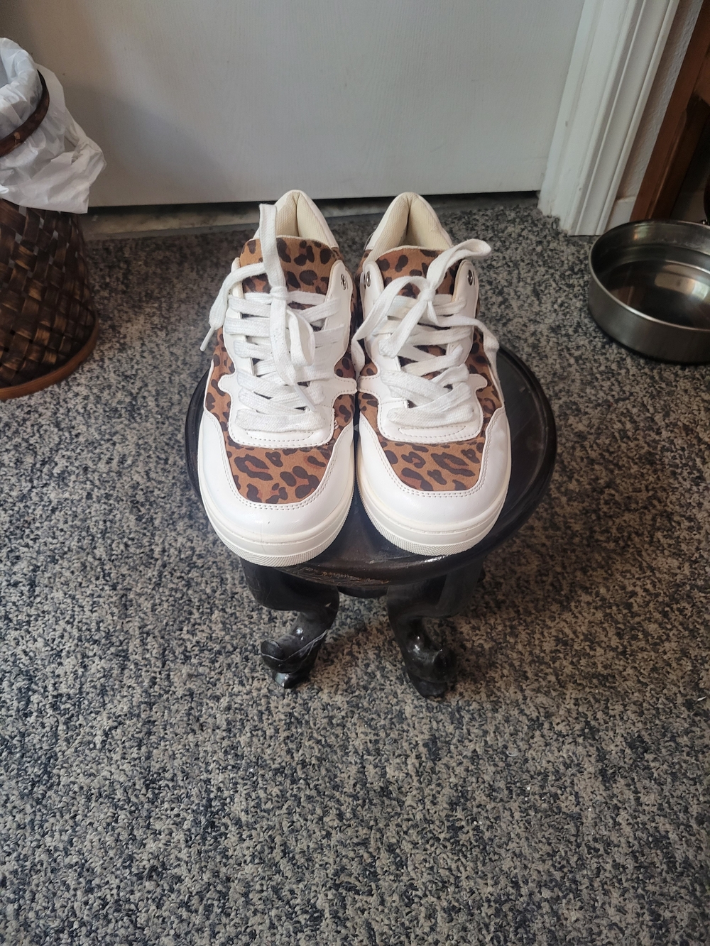 Coconuts by Matisse White and Leopard Print Platform Sneakers - Picture 6 of 6